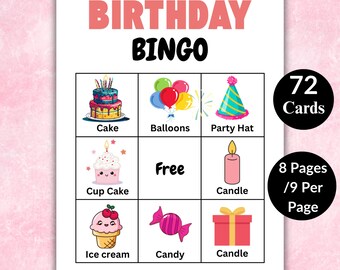 Bingo Di Compleanno Blu Per Bambini - Gioco Da Tavolo Per 23 Giocatori Con Cartelle E Adesivi, Ideale Per Feste 8-12 Anni