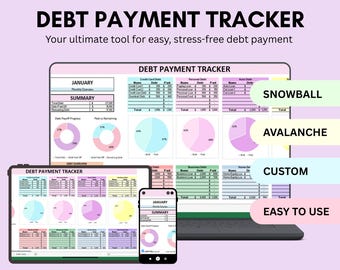 Debt Payoff Tracker: Excel & Google Sheets (Digital Download))