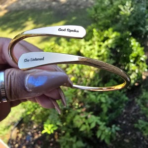 Adjustable Cuff Bracelet - Affirmation Bracelet