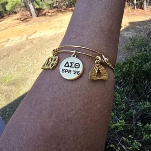 Delta Sigma Theta SPR 26 adjustable cuff Bracelet - HBCU Sorority Bracelet - African American Sorority - Sorority Birthday Gifts image 9