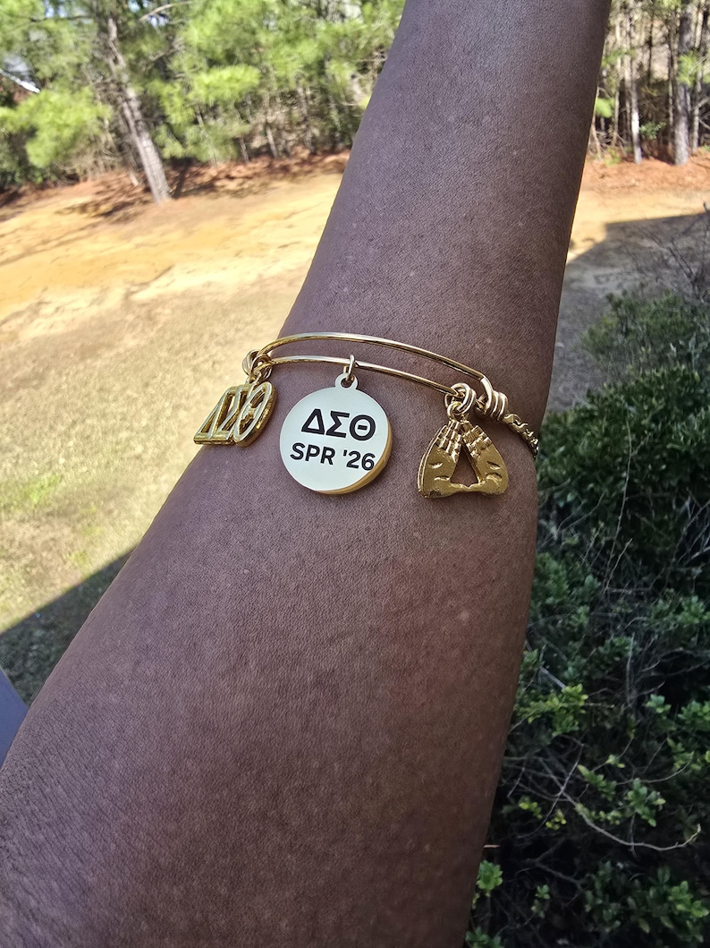 Delta Sigma Theta SPR 26 adjustable cuff Bracelet - HBCU Sorority Bracelet - African American Sorority - Sorority Birthday Gifts image 9