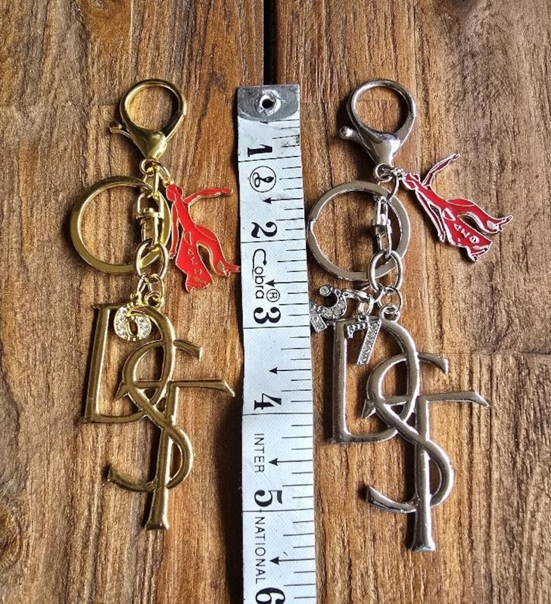 Divine Nine Large Handbag Charm/Key Ring - Divine Nine Purse Charm - Sorority Charm/Key Ring - D9 Purse Charm image 7