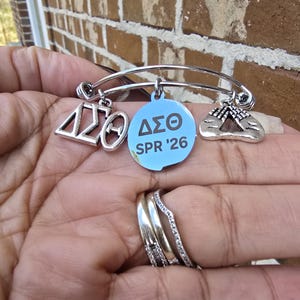 Delta Sigma Theta SPR 26 adjustable cuff Bracelet - HBCU Sorority Bracelet - African American Sorority - Sorority Birthday Gifts image 13