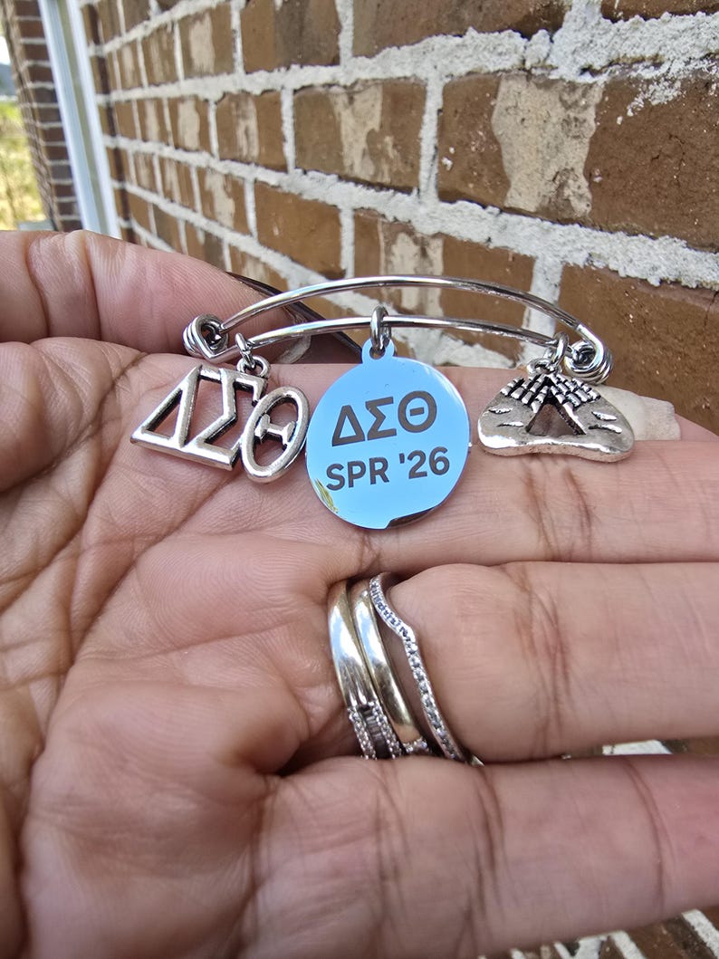 Delta Sigma Theta SPR 26 adjustable cuff Bracelet - HBCU Sorority Bracelet - African American Sorority - Sorority Birthday Gifts image 13