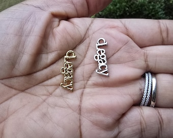 Legacy Charm Available In Silver & Gold - Script Charm - Sorority Charms