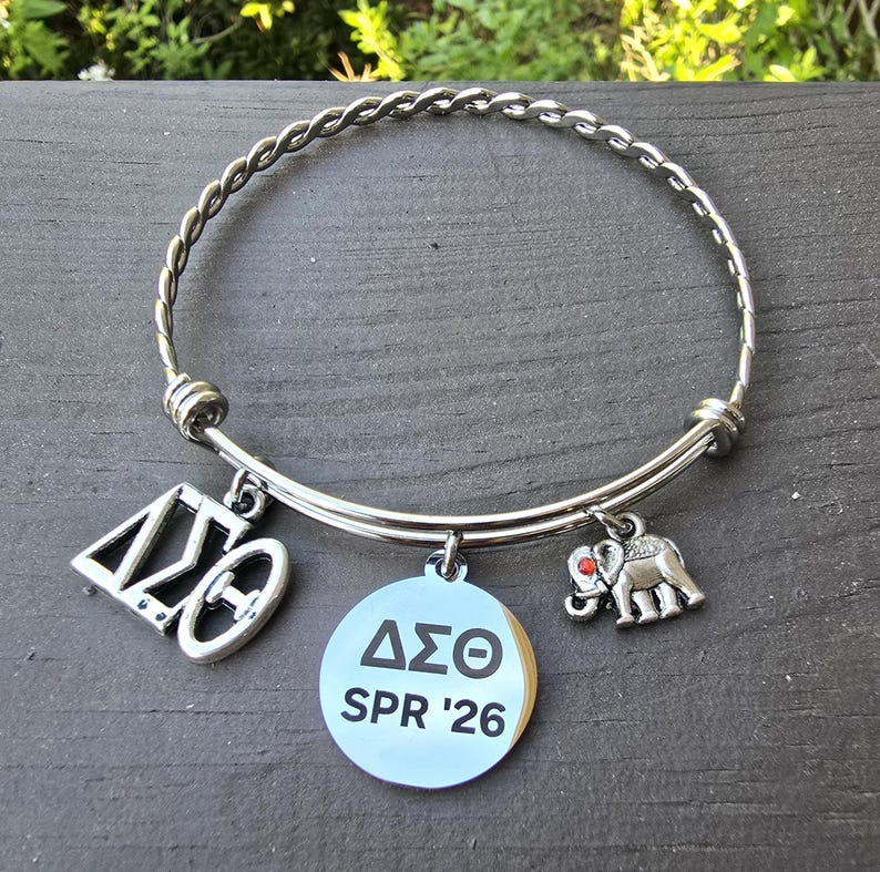 Delta Sigma Theta SPR 26 adjustable cuff Bracelet - HBCU Sorority Bracelet - African American Sorority - Sorority Birthday Gifts image 12