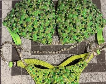 Ready to ship Final Sale/Clearance Size Small , 34B top Lime bubbly bikini micro cut suit