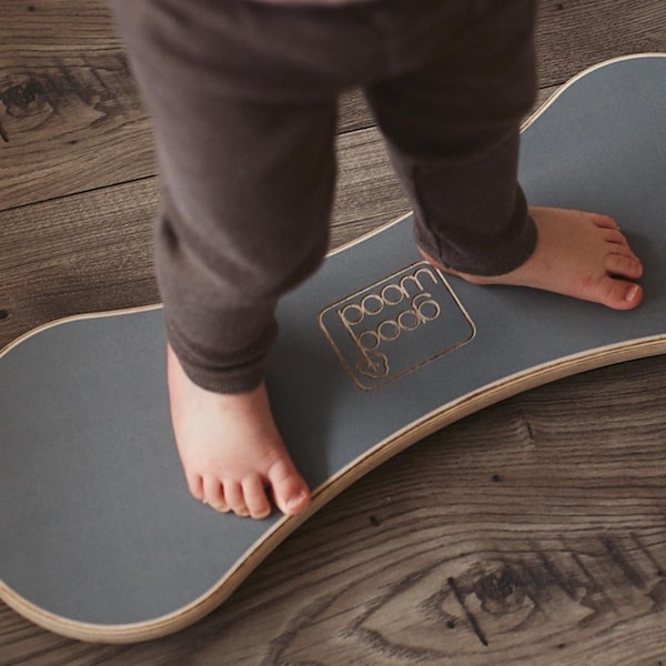 Holz Balance Board | Gross Motorik Training | Trickboard Balance für ein Kind | Geschenk für Kinder | Montessori Balance Spielzeug