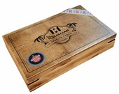 Cuban Cigar box, Smokers decorative wooden stash box