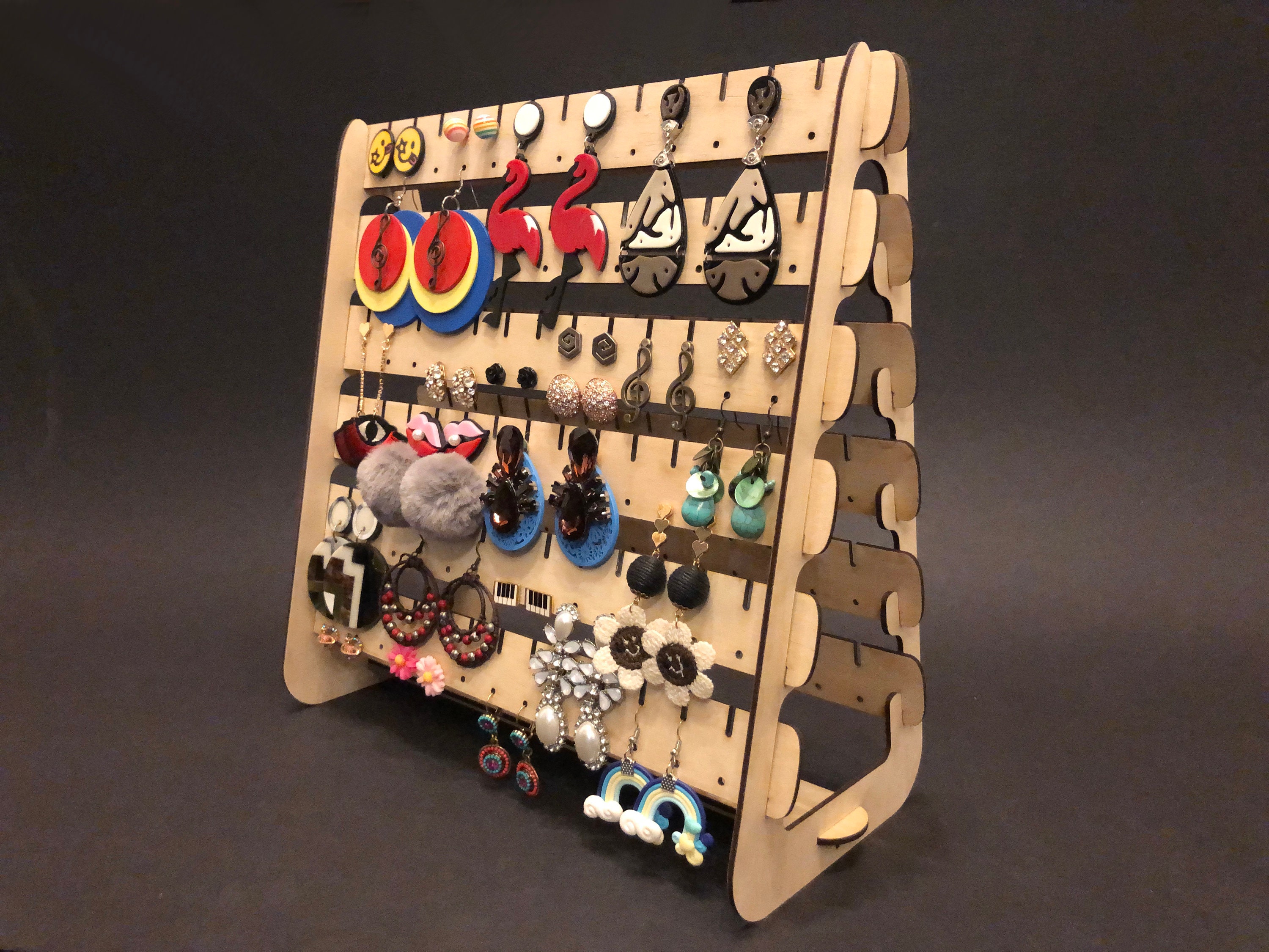 Earring Stand Earring Holder Laser Cut Files Etsy