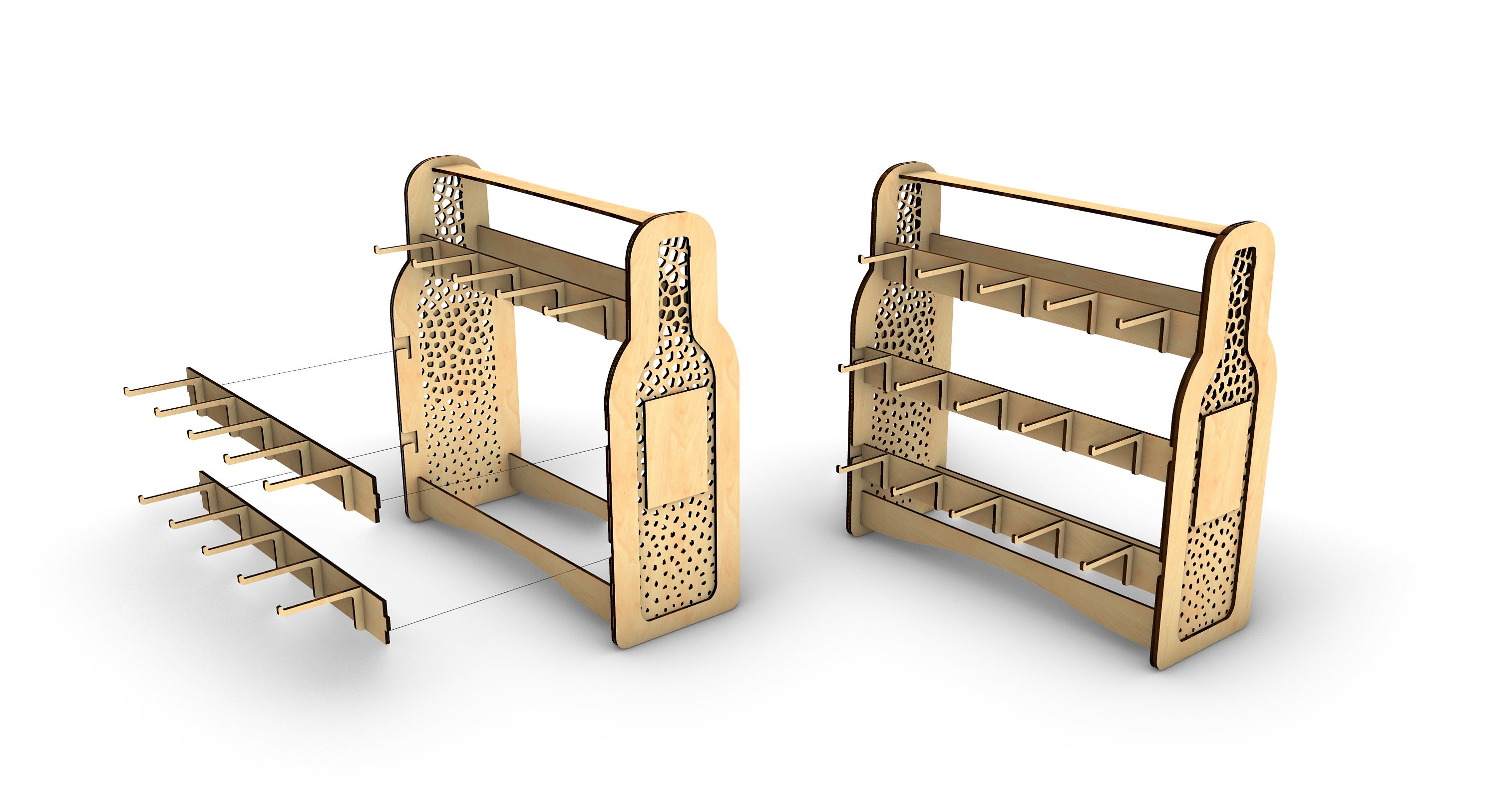 Jewelry Display Stand Laser Cut File With Voronoi Pattern Etsy