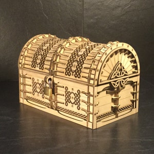 Schatztruhe Schmuckkästchen mit Geheimnis Schublade Laser Cut Files, SVG, Glowforge bereit, Schmuckschatulle, 3 mm, 1/8 Zoll, pdf, ai