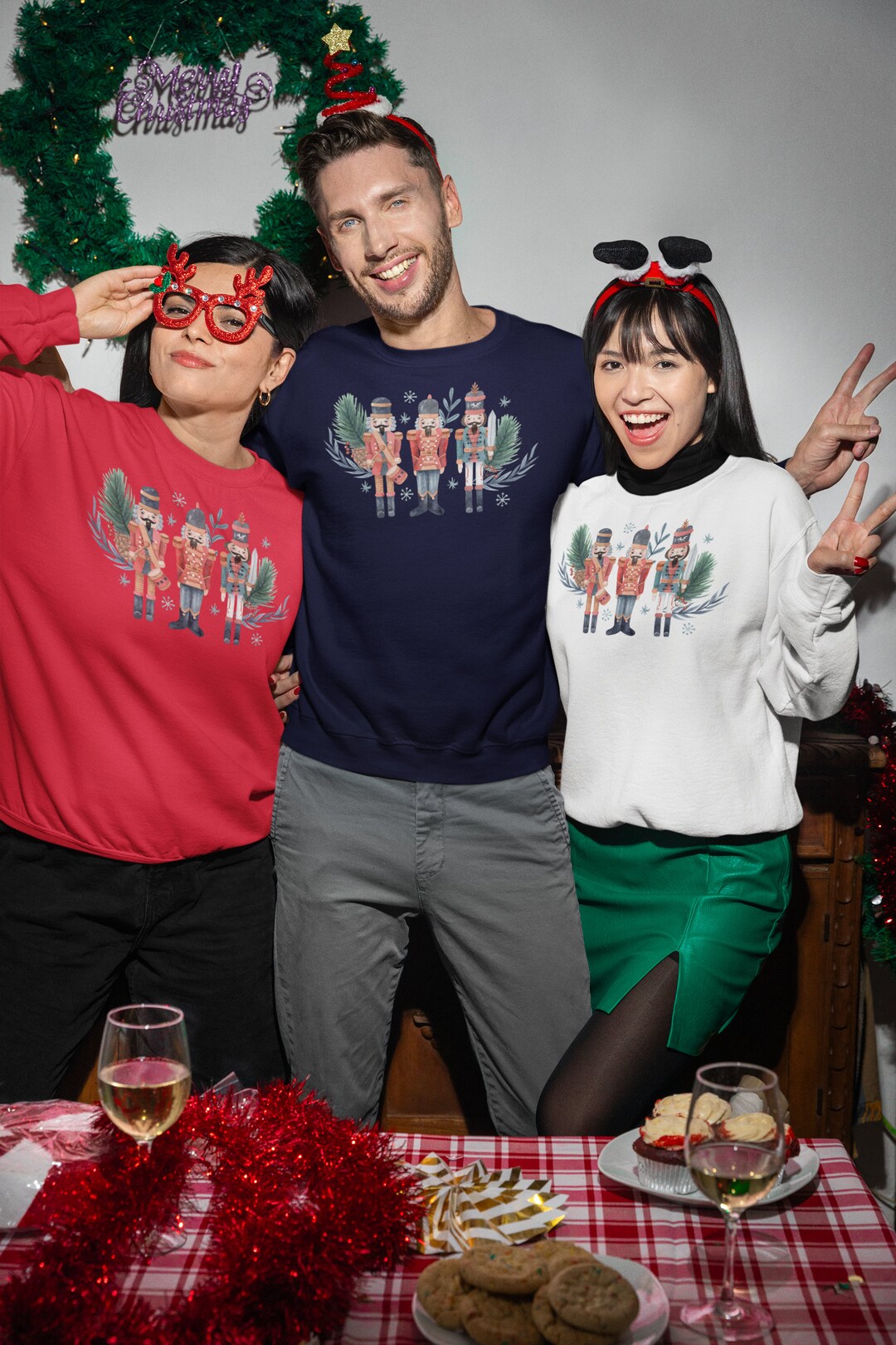 Nutcracker Christmas Sweater Festive Holiday Knitwear for Etsy