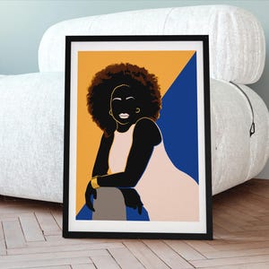 Black Art, Black Woman Wall Art, Black Man Wall Art, Black Art Print, Black Man Art, Black Owned Art, Home Decor, Vahla