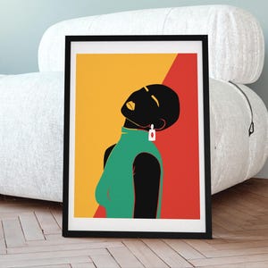 Black Woman Art Print -Confidence by Nixelle Design