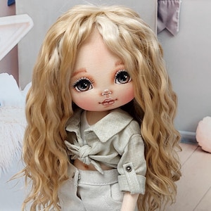 Handmade textile doll,Rag doll,Art textile doll, Interior doll, textile doll,art doll