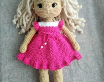 Crochet doll, Amigurumi doll Finished, Amigurumi doll for sale, Crochet doll for sale, knitted doll