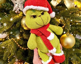 Crochet Grinch pattern,Green Villain Grinch Plush Crochet Pattern PDF/Amigurumi PDF Crochet Pattern/Holiday Grump Crochet Toys