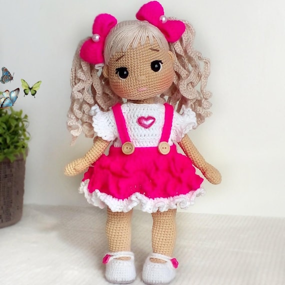 crochet doll pattern, Amigurumi Doll pattern,english pattern