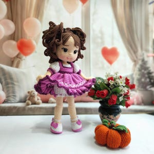 Muñeca crochet, muñeca crochet en venta, muñeca Amigurumi terminada, muñeca tejida, muñeca hecha a mano, muñeca crochet terminada