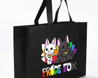 Pride Fox Zing y Zang Bolsa Reutilizable Negra