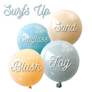 Surfer DIY Balloon Garland Kit | Boy Baby Shower | Bridal Shower | Baby Shower | First Birthday | Blue | Peach Balloons