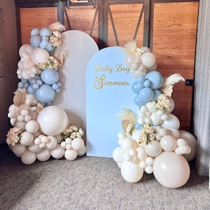 Neutral Boho Blue Boy DIY Balloon Garland Kit | Soft blue, Fog Blue| Bridal Shower | Baby Shower | First Birthday