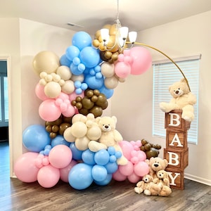 Gender Reveal DIY Balloon Garland Kit | Bearly Wait | Bridal Shower | Baby Shower | First Birthday