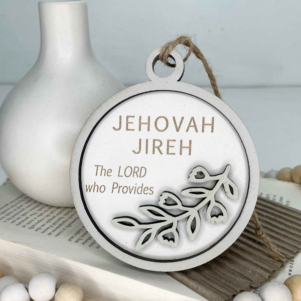 Jehovah Jireh, Provider, Name of God Ornament, Gift Tags, 3D Ornament, Handmade Gift, Christmas Advent, Gift with Meaning