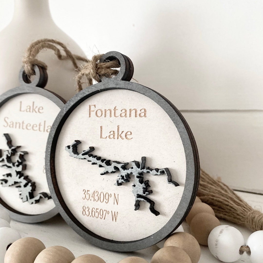 Custom Lake Ornament Custom Lake Gift Tag Lake Gift Lake Keepsake