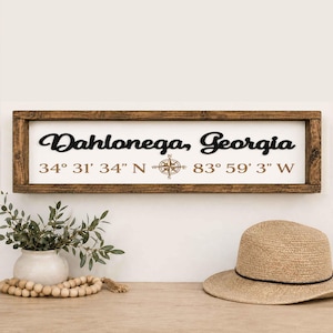 Custom Coordinates Sign: Personalized City State Latitude Longitude