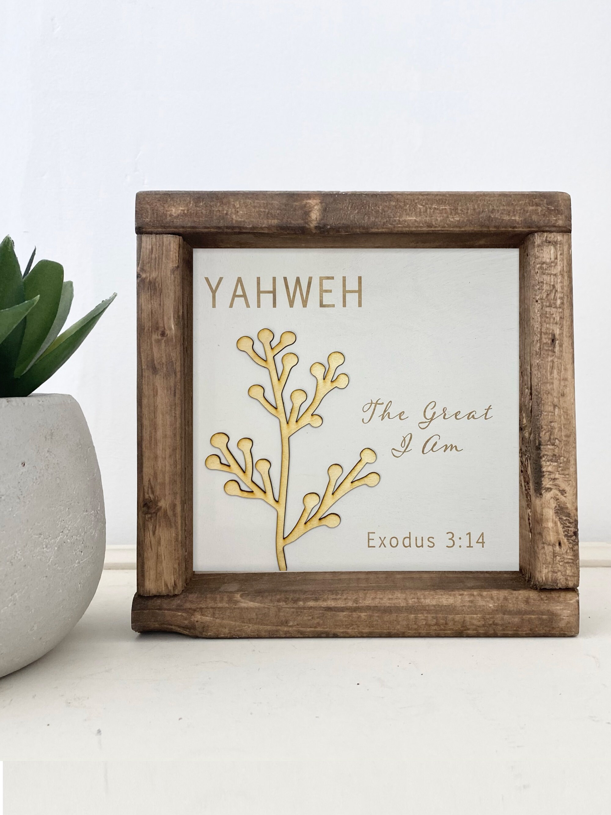 Yhwh Scriptures Handmade Yahweh Scripture Sign: Framed Christian Home Decor - Etsy