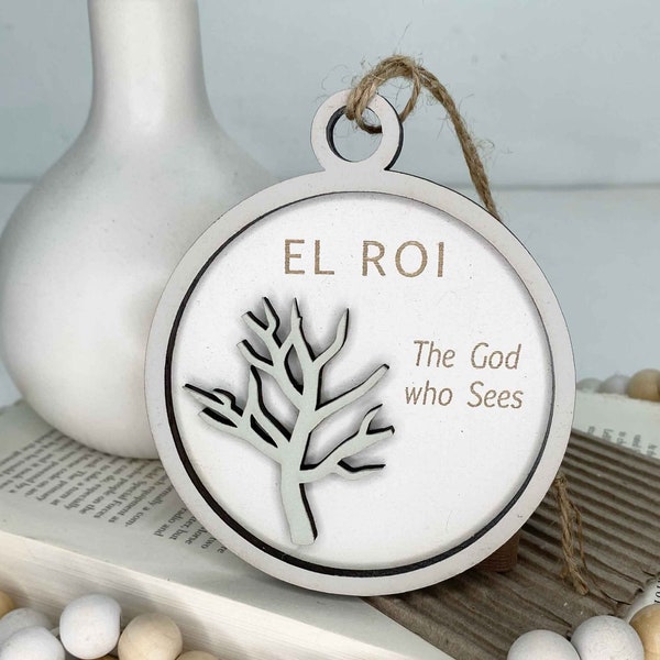 El Roi, The God who Sees, Name of God Ornament, Gift Tags, 3D Ornament, Handmade Gift, Christmas Advent, Gift with Meaning, Genesis 16:3