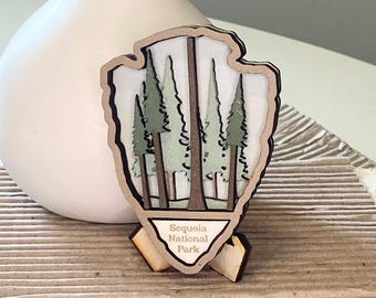 Sequoia National Park Magnet: Handmade Wood Nature Decor