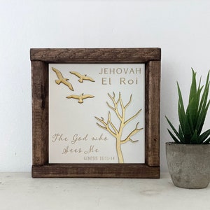 El Roi Scripture Wall Art: 3D Names of God Sign