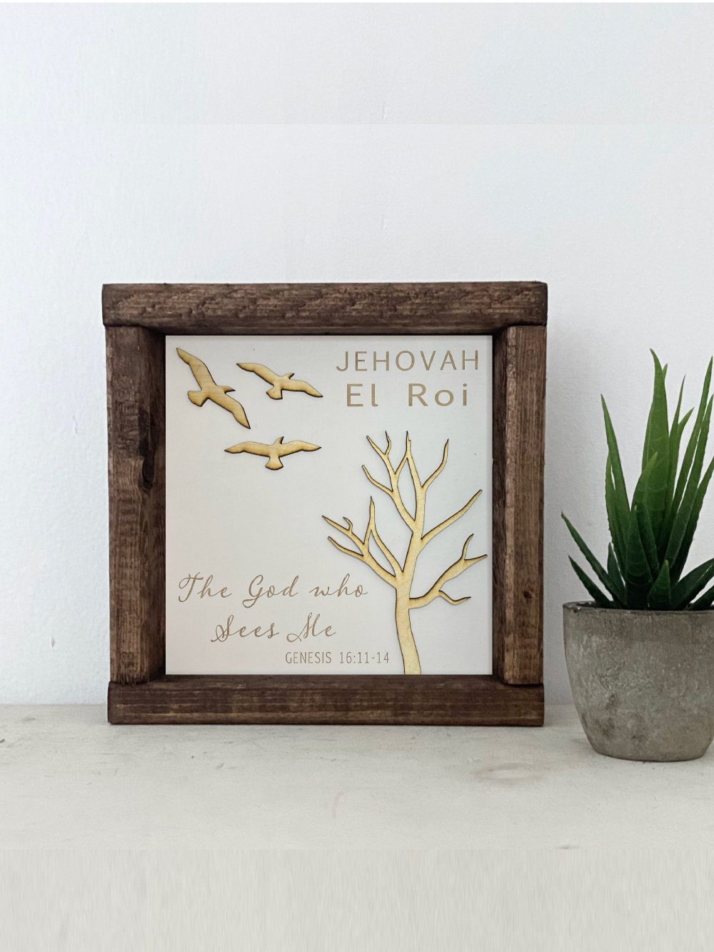 El Roi Scripture Wall Art: 3D Names of God Sign
