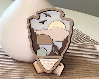 Canyonlands National Park Magnet: Handmade Wood Nature Decor, Wood Ornament