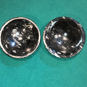 Bulk sale 2 Large  Orthoceras Fossil Bowls | Premium Quality fossil dishes