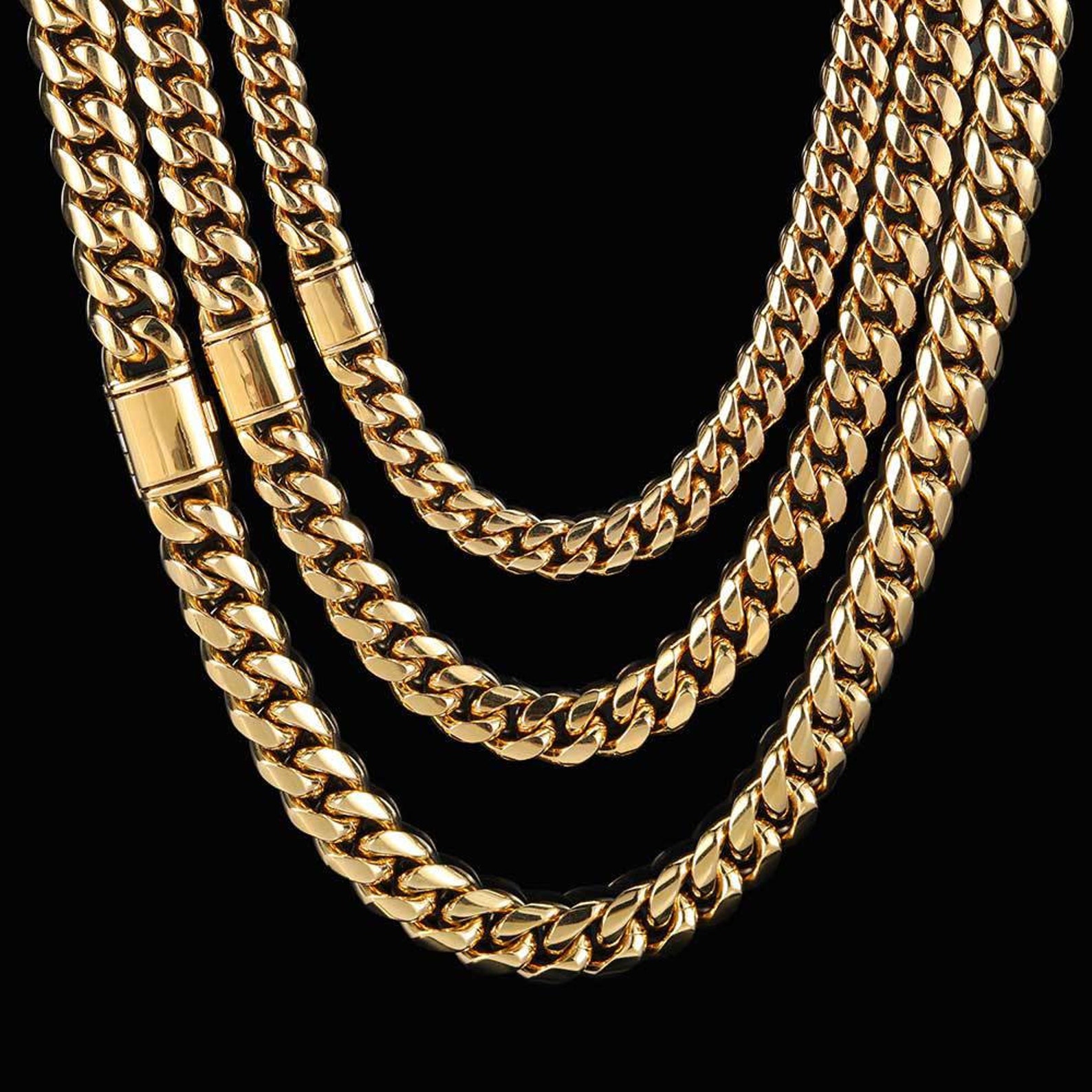 12mm Thick Stainless Steel Cuban Link Chain for Men Thick Etsy