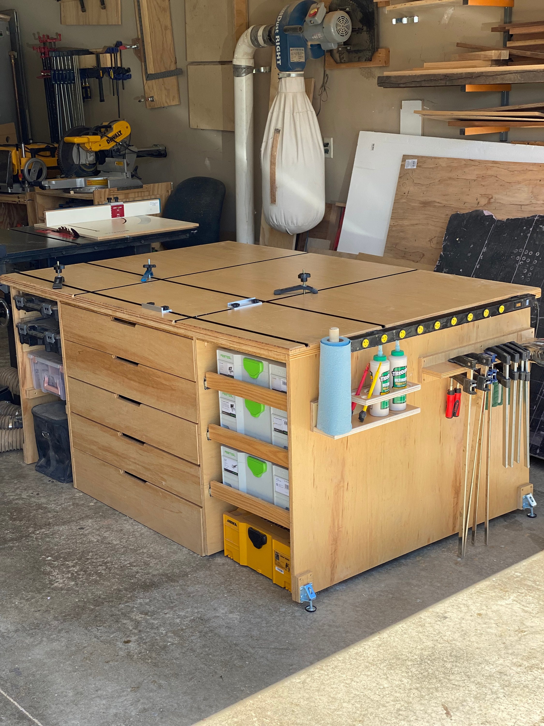 Rolling cheap shop table