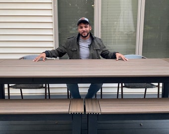DIY Outdoor Patio Table Plans (Includes 2 Benches)