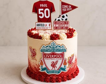 Décoration de gâteau personnalisée pour club de football (toute équipe)