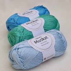DROPS Muskat Mercerized Cotton Yarn: Sport Weight, Summer Knitting & Crochet