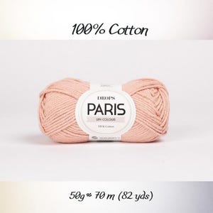 DROPS Paris Cotton Yarn: Aran Worsted Weight, Soft & Durable image 2