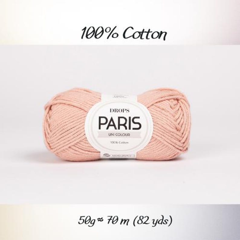 DROPS Paris Cotton Yarn: Aran Worsted Weight, Soft & Durable image 2