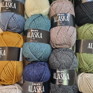 DROPS Alaska – 100% Wool Yarn – Bulky Weight – 50g Skein