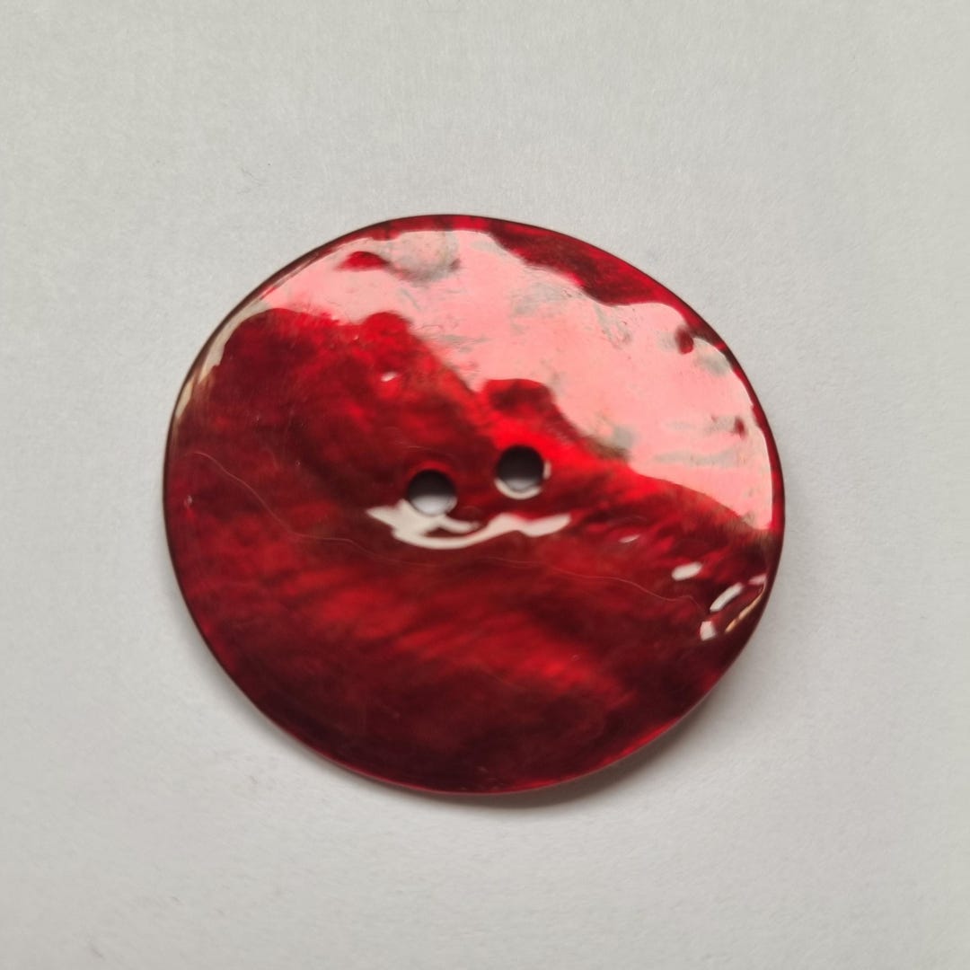 Vibrant Red Mother of Pearl Buttons - Lacquered Finish - Multiple Sizes ...
