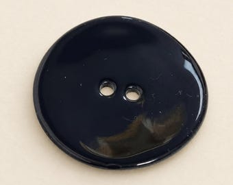 Black Mother of Pearl Buttons – Glossy Shell Sewing Buttons – 2 Hole Natural Nacre Buttons – 15mm, 18mm, 22mm & 27mm