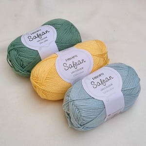 DROPS Safran Baumwollgarn – 100% ägyptische Baumwolle – Fingering Polyester – 50 g ≈ 160 m – EU 2,5–3,5 mm