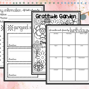 Modern Boho Printable and Customizable Personal Planning Template Homeschool Planner image 2